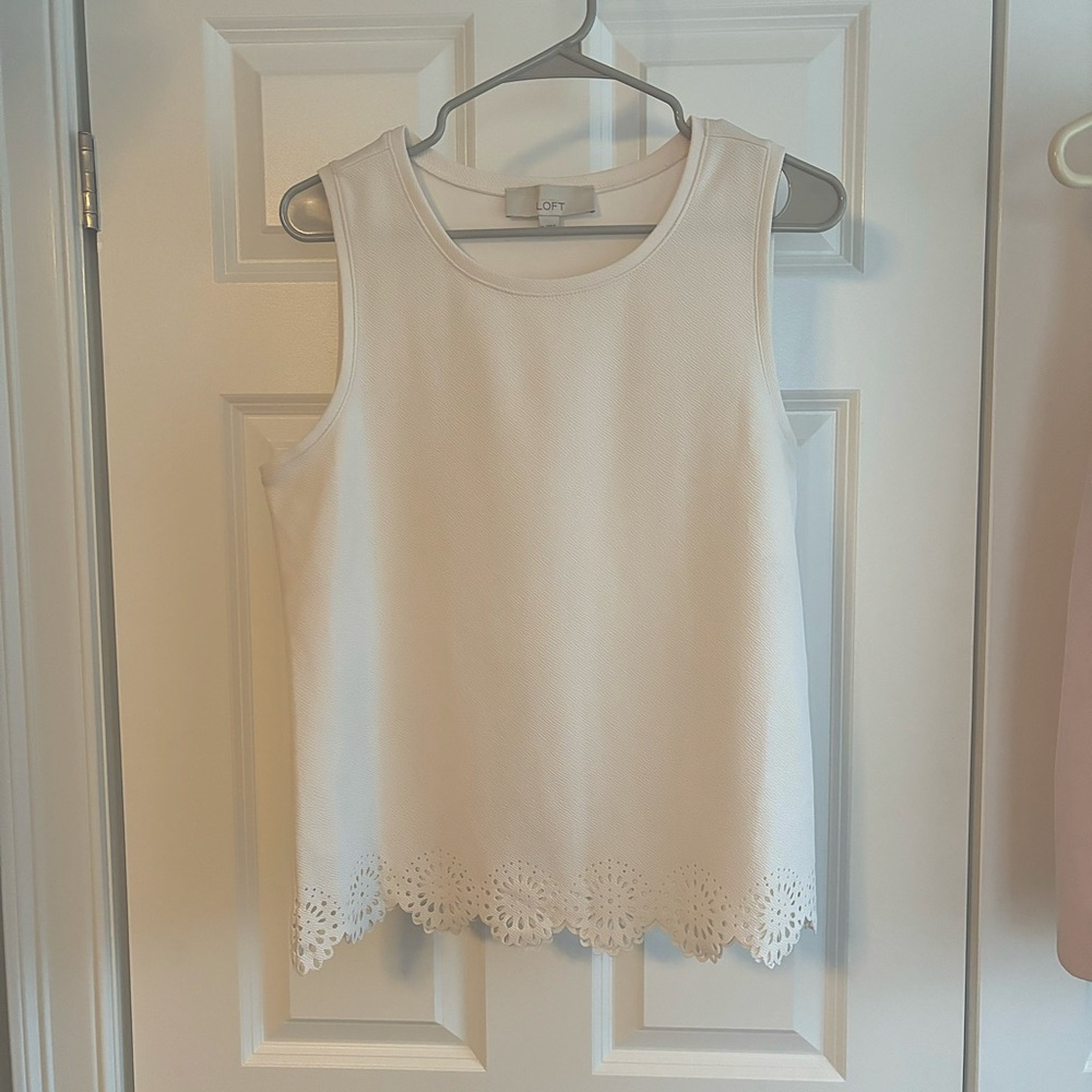 Loft cream tank top size M